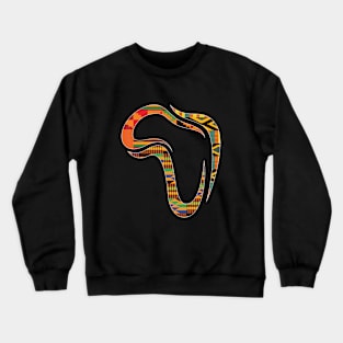 Africa Map with Kente Pattern, African Style Crewneck Sweatshirt